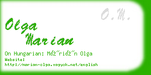 olga marian business card